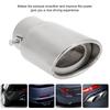 Acero Inoxidable Plateado Brillante Tubo de Escape Recto para Coche Punta de Silenciador Trasera Garganta de Cola