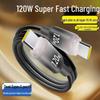 120W Dual Type-C Fast Charging Cable for Apple 15/16, Huawei Laptops & Phones, 6A Capacity.