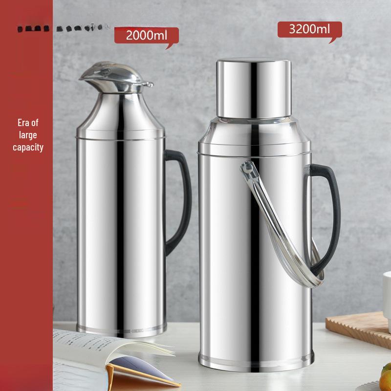 Large Capacity Stainless Steel Teapot & Thermos for Student Dorms