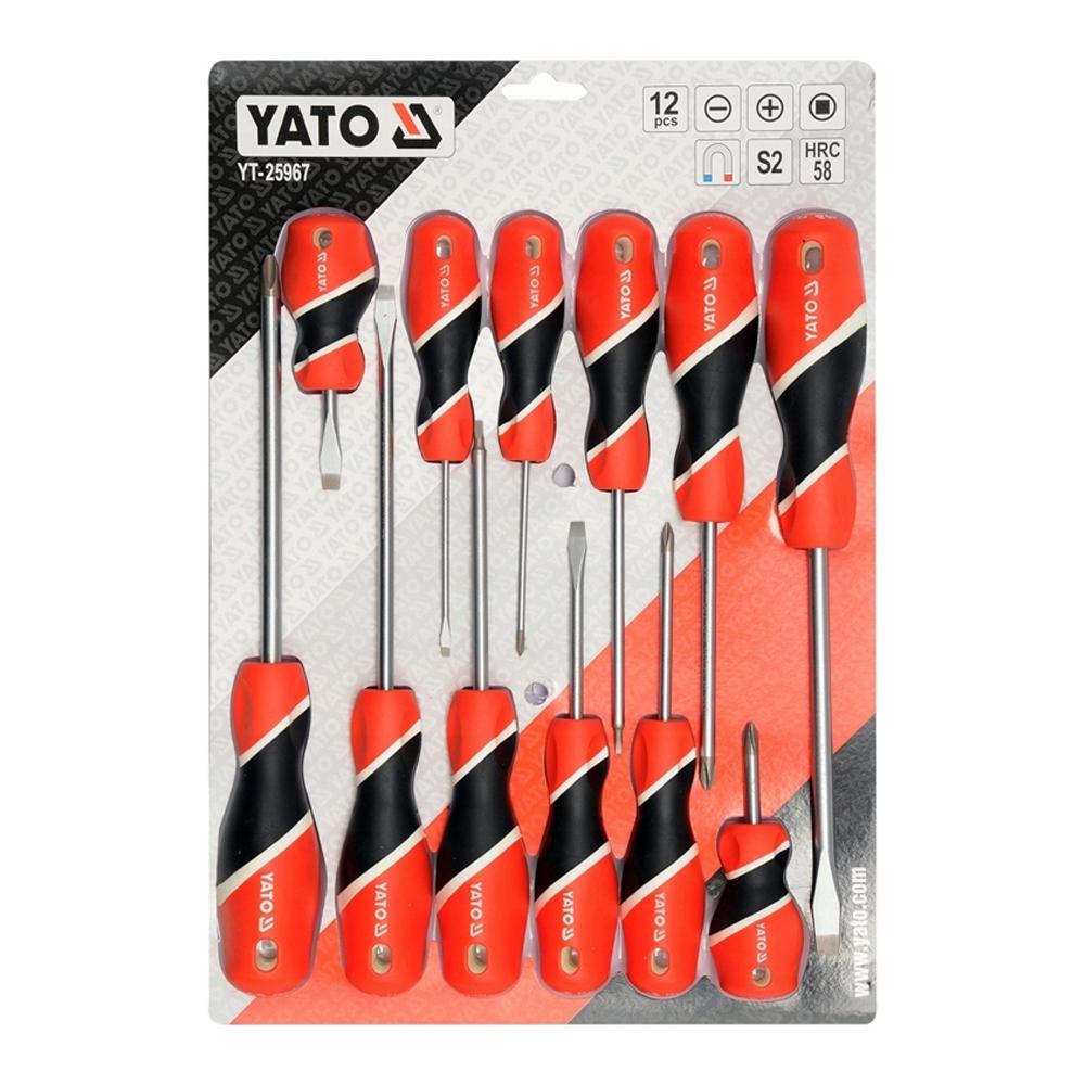 Yato Stahl-Schraubendreher (Packung mit 12)