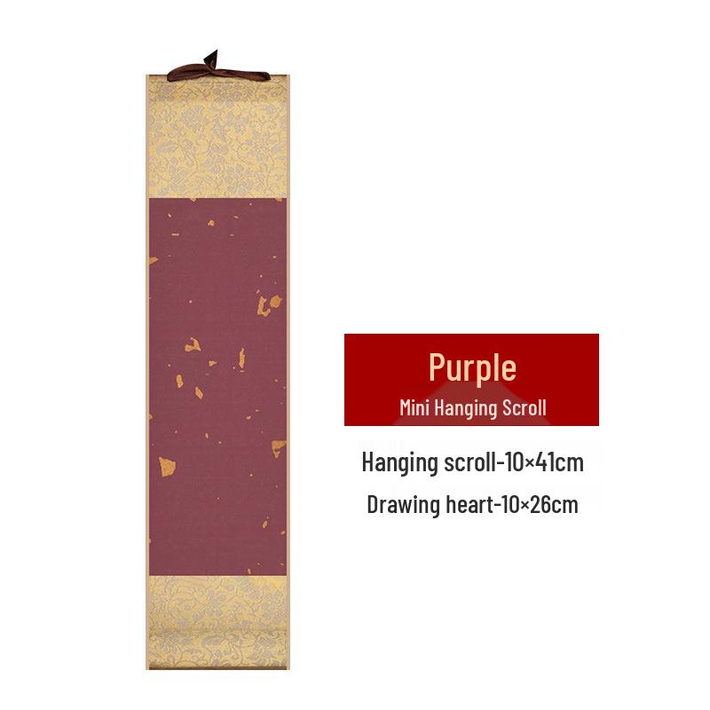 Mini Hand-Painted Hanging Scroll On Semi-Sized Xuan Paper for Calligraphy and Art