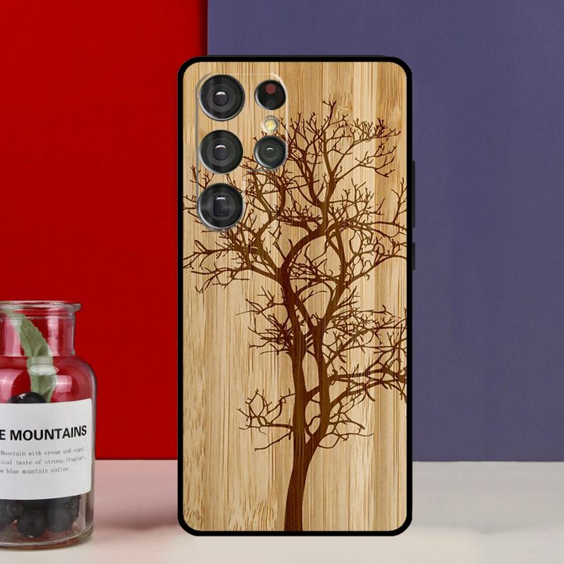 Tree Flower Bamboo Wood Funda Case For Samsung Galaxy S25 Ultra S9 S10 S20 FE S21 S22 S23 Plus S24 Ultra Phone Cover