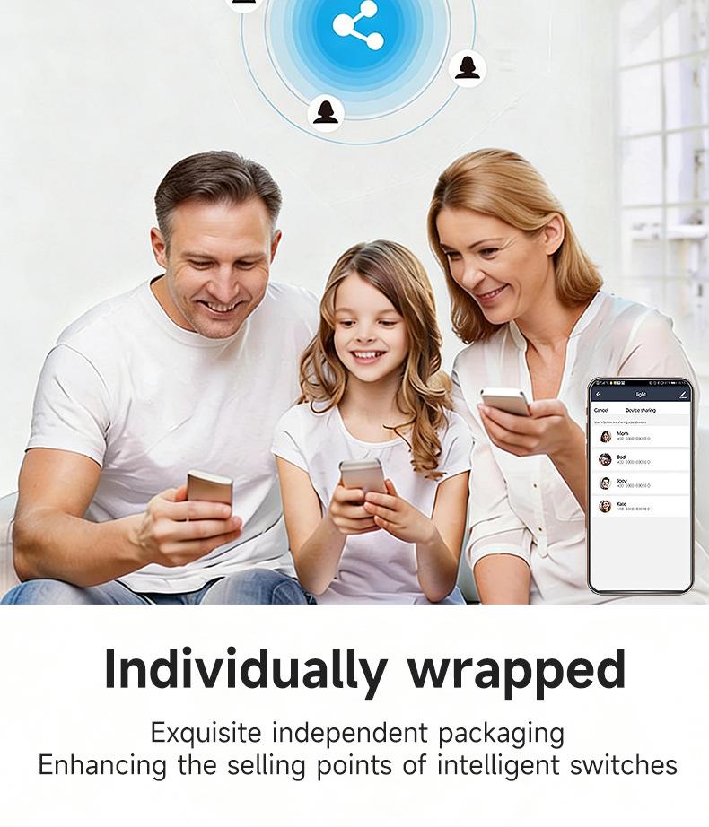 UK Standard Smart Wi-Fi Wall Socket with App & Voice Control, Timer, and Remote Switch