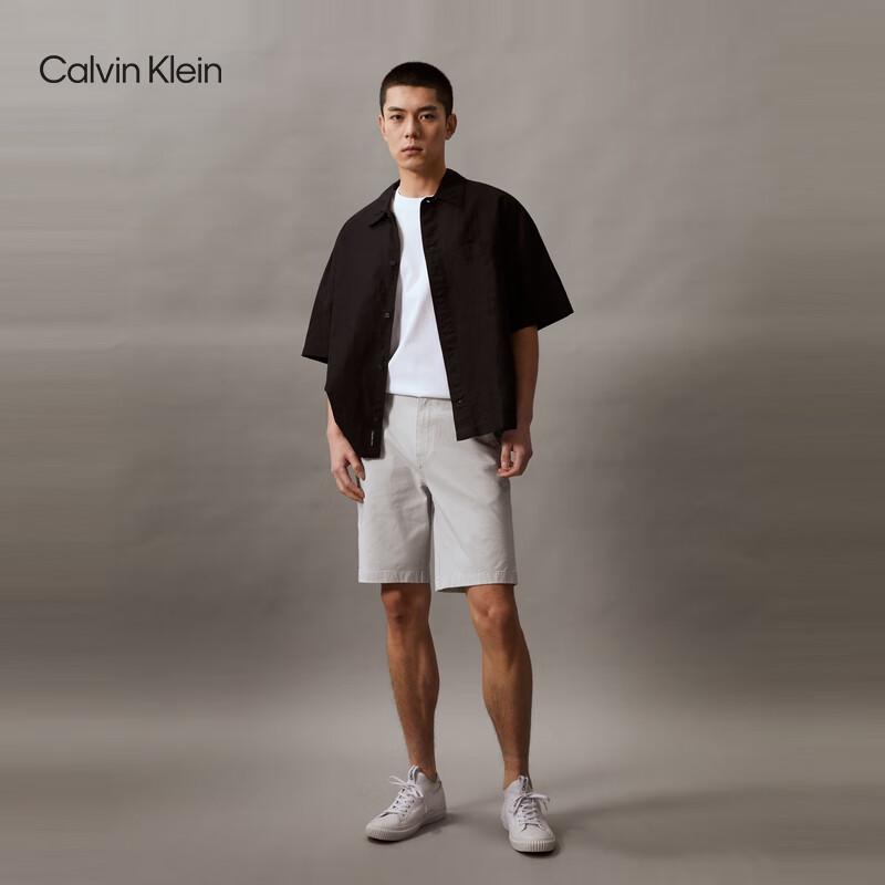 Calvin Klein Men s Cotton Linen Blend Short Sleeve Shirt S