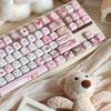 MAIMOOO Pink And Brown Keycaps Cute Cherry Soa Profile Pbt For Ajazz/Aula Custom Mechanical Keyboards Keycap