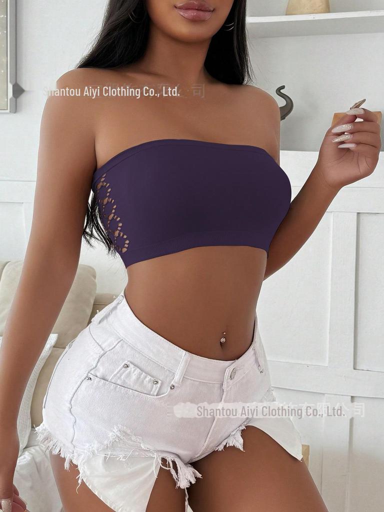 Seamless Breathable Hollow Tube Top: High Elastic Women's Underwear