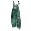 Women's Jumpsuit  Print Casual Loose Vintage Shoulder Strap Cotton Linen