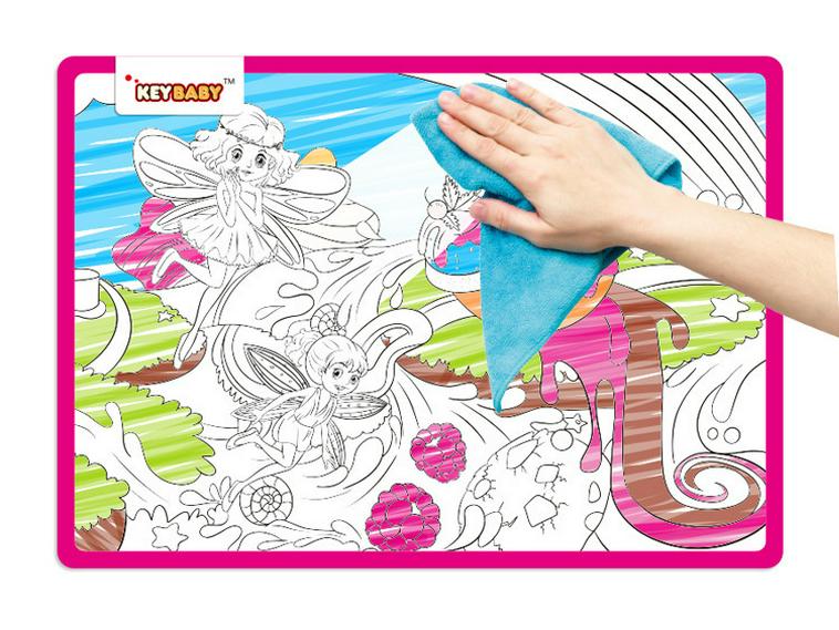 Keybaby Sihirli Su Çizim Kitabı: Çocuklar İçin Anında Ortaya Çıkan Renk Değiştiren Eğitici Kitap
