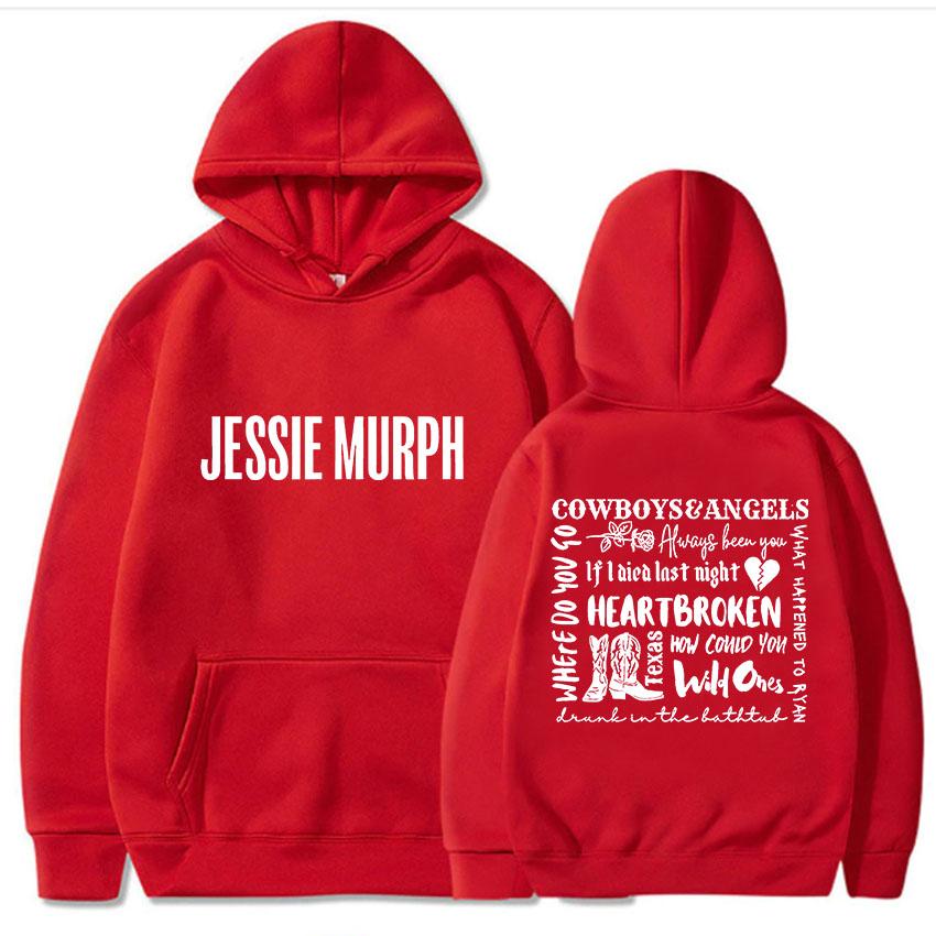 Jessie Murph Hip Hop Hoodie Printed Gothic Long-sleeved Hoodie Grunge Clothing Vintage Moletom Hoodie