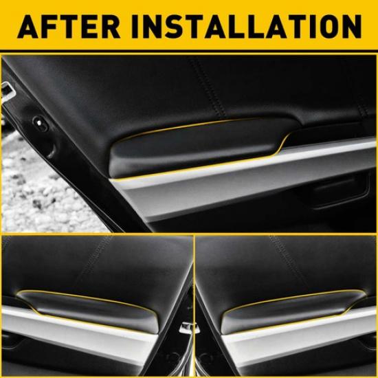 Black Armrest Leather Front Door Panels Armrest Lid for 2008-2012 Honda Accord