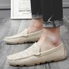 Große Größe 45 46 47 Sommer Herren Mokassins Herren Slipper Hochwertiges Echtes Leder Freizeitschuhe Slip-On Flats Herren Fahrschuhe