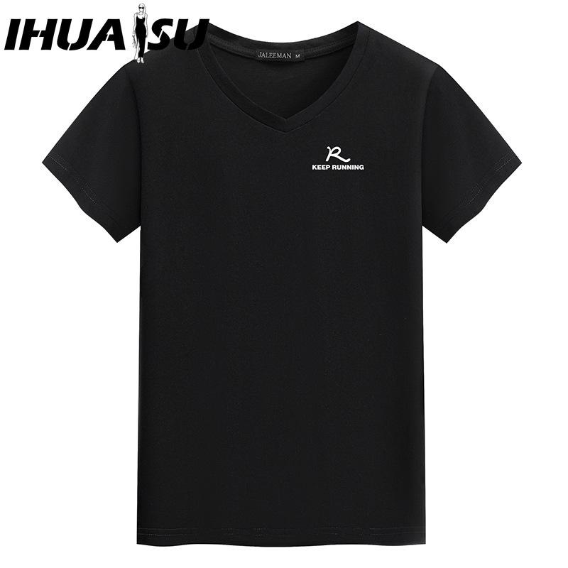 IHUASU Cotton Short Sleeve T-shirt Men's Fashion Loose Half Sleeve Shirt Printed Compassionate Shirt