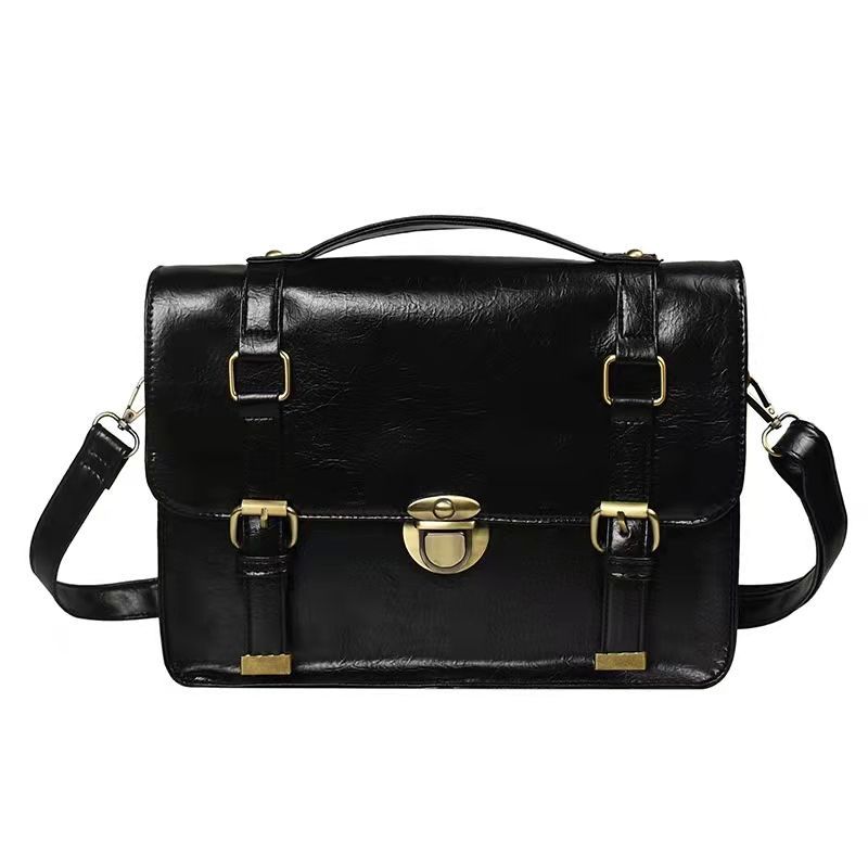 

Винтажная черная сумка-мессенджер для женщин, новые сумки через плечо из искусственной кожи в стиле ретро в стиле Харадзюку