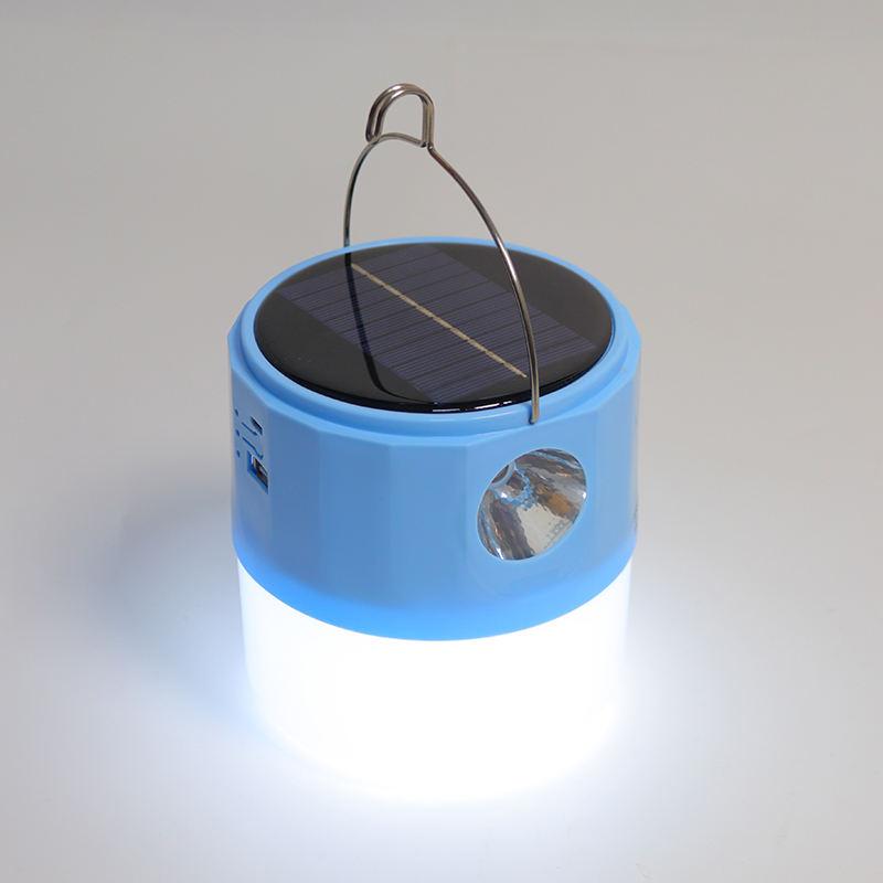 USB Portable Solar Tent Lamp IP65 Multifunctional LED DC Hanging Camping Lantern Outdoor Warning Floodlight