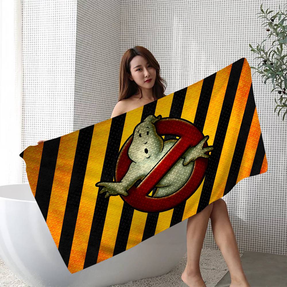 G-Ghostbusters Black Cell Microfiber Printed Beach Towel Mountain Climbing Yoga Beach Swimming Running Absorbent Soft Towel