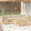 Day and Night - Day and Night Garden Furniture 10 Pieces and Cushions Solid Cream Pine Wood