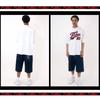 FUBU Denim Half Pants Navy M-Size 100% Cotton 11.5oz Washed Finish Logo Embroidery 31501