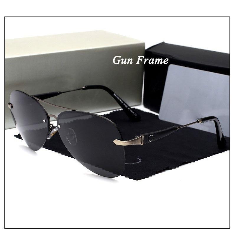 Polarized Sunglasses Men's Rimless Toad Glasses Sunglasses Driving Special Driving Glasses Metal Sunlight Glasses Women's Sunglasses