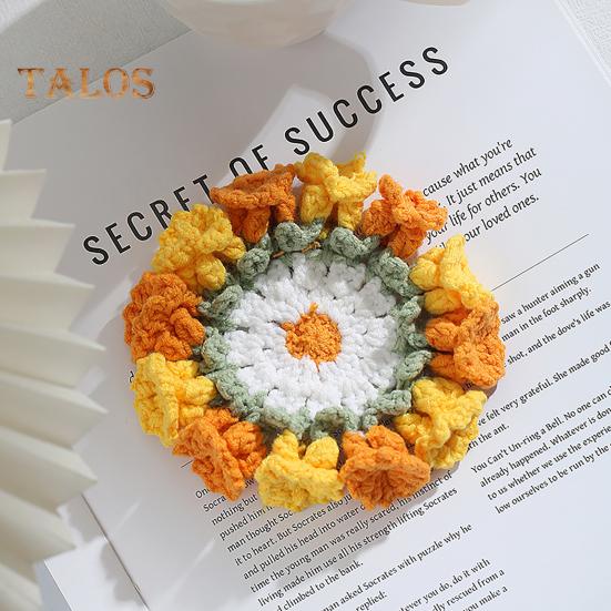 Blomväv Underlägg Halkskydd Mugghållare Bordstabletter Dekorativ Virkad Liljekonvalj Dryckesunderlägg Återanvändbar Bordsmatta Kökstillbehör