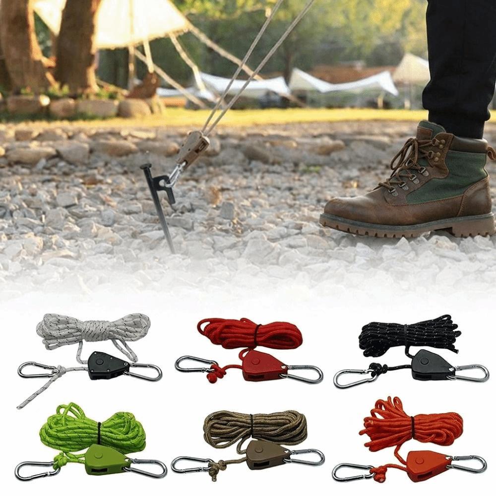 with Buckles Tent Ropes Reflective Pulley Tensioner Fastener Tie Down Fastener  Camping Accessories