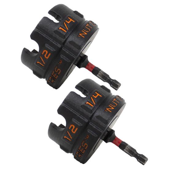 1/2Pcs Threaded Rod Nut Fastener Tool Durable Construction Widely Used Universal Ergonomic Nut Fastening Device Drill Attachment