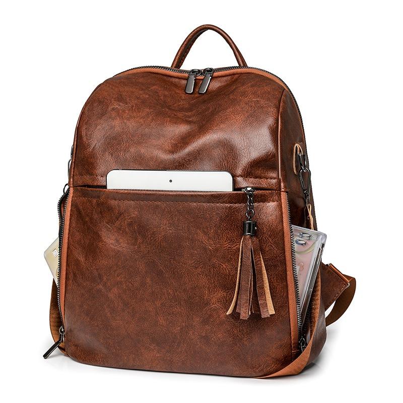Women's backpack Fashion new retro backpack Multifunctional large capacity simple portable shoulder bag