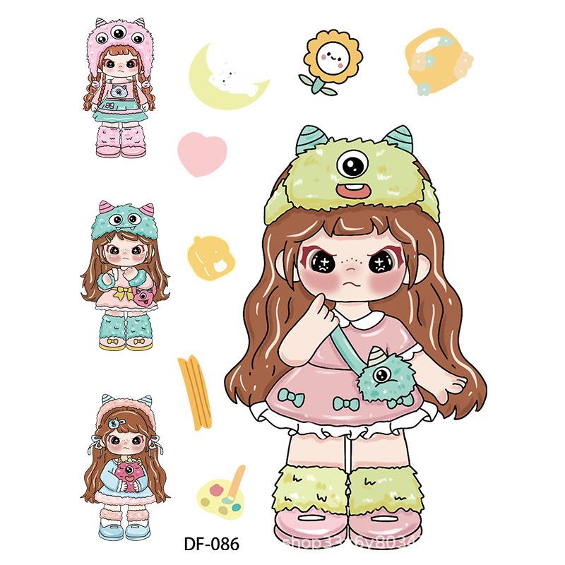 Cute Dora Sassy Sister 3D Embossed Sticker for Diaries and Phone Cases