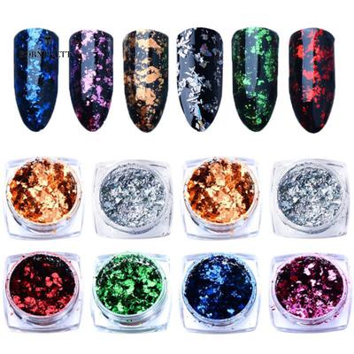0.2g Parlak Paillettes Çivi Süsler Folyo Nail Art Glitter Pul Ayna Tozu Manikür Dekor