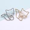Stylish Hollow Foxes Brooch Pin Casual Brooches Alloy Texture Suitable for Women Casual and Formal Wear Various Occcasion