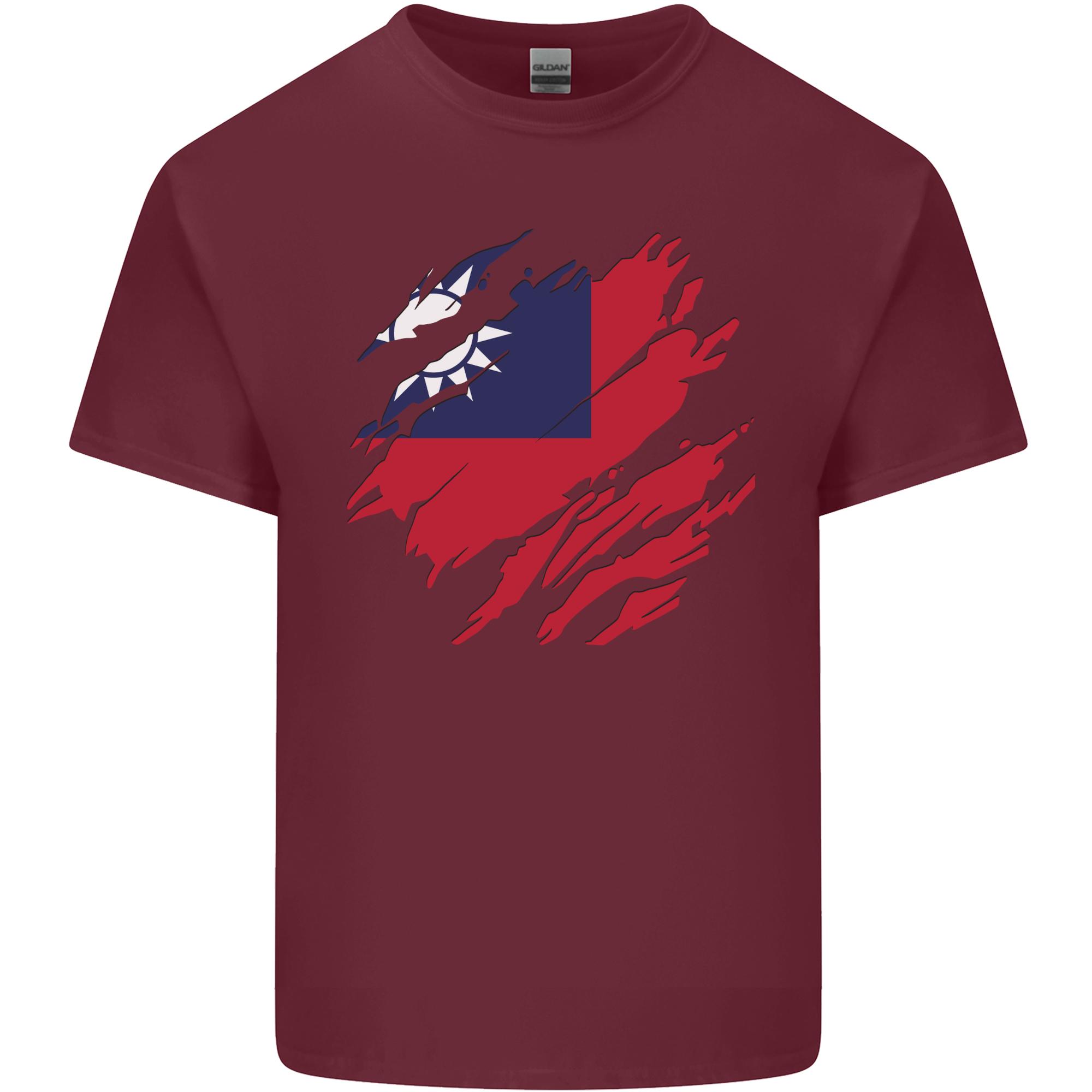 Torn Flag Taiwan Unisexs Light Cotton TShirt S
