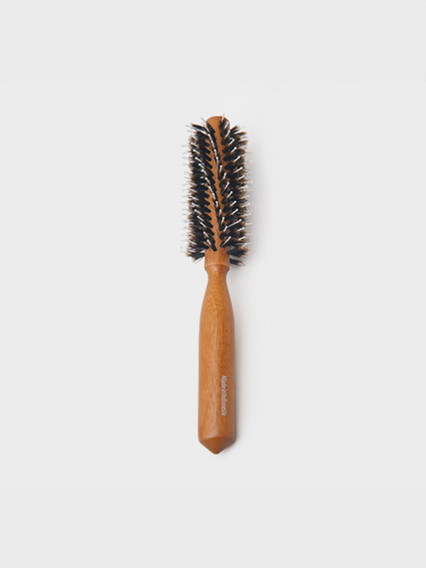 Wood Angled Roll Hair Brush 1ea
