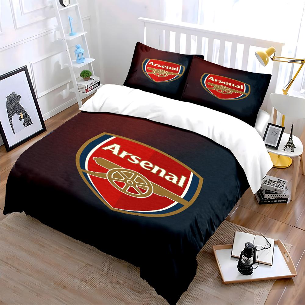 Arsenal Football Logo Biancheria da letto Set biancheria da letto (1 copripiumino, 2 federe, piumino non incluso)