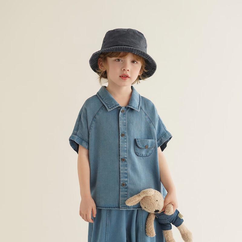 Boys' Lyocell Denim Short-Sleeve Shirt