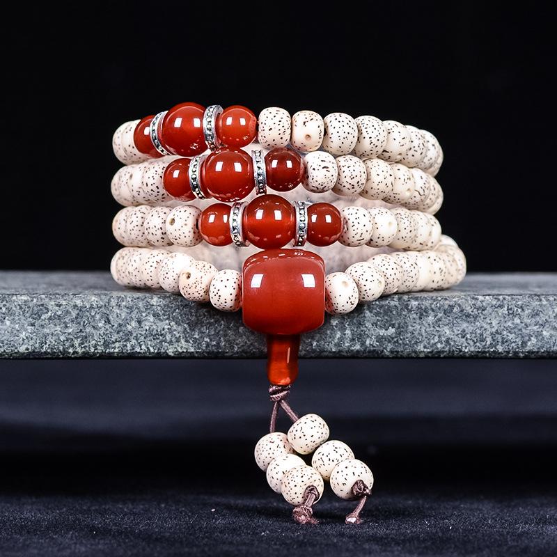 Star & Moon 108-Bead Bodhi Bracelet for Men & Women