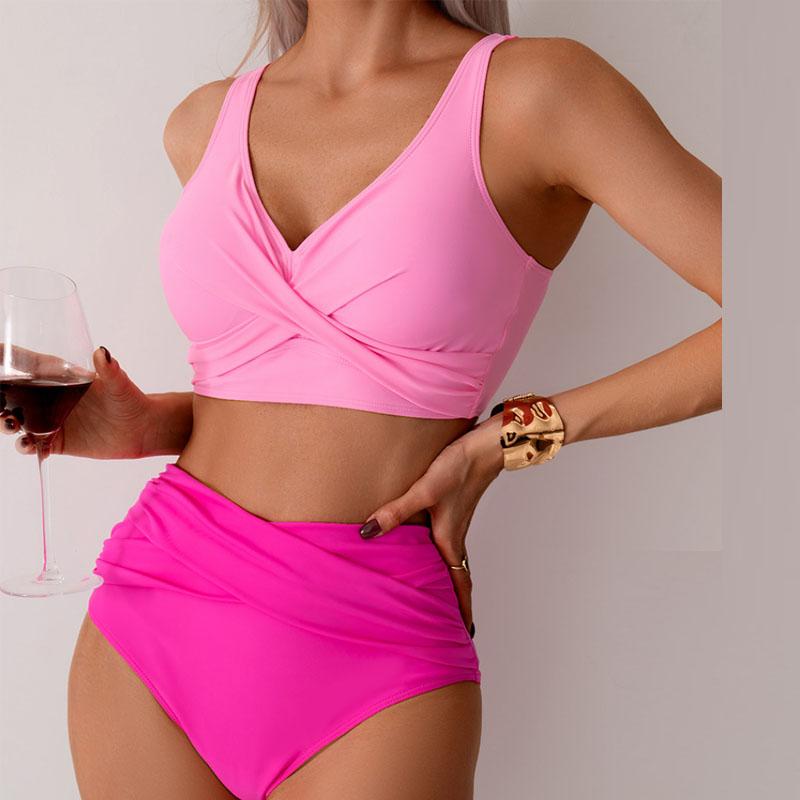 New Women Summer Push Up Swimwear High Waist Bikini Set Bathing Suit Beachwear
