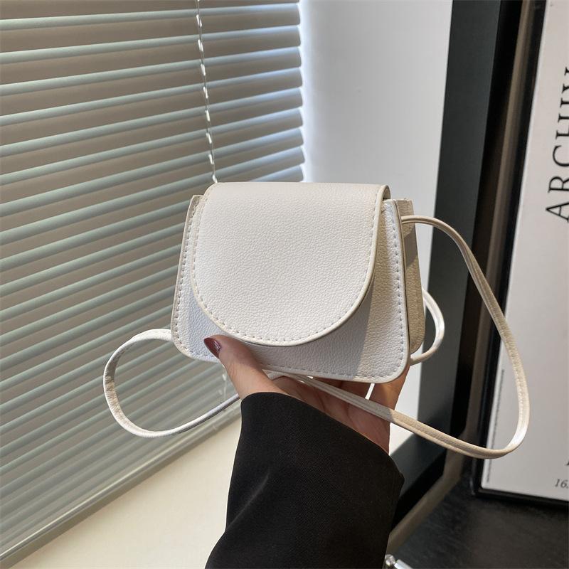 Casual versatile lightweight solid color women's shoulder bag simple and portable mini square bag lipstick bag messenger bag
