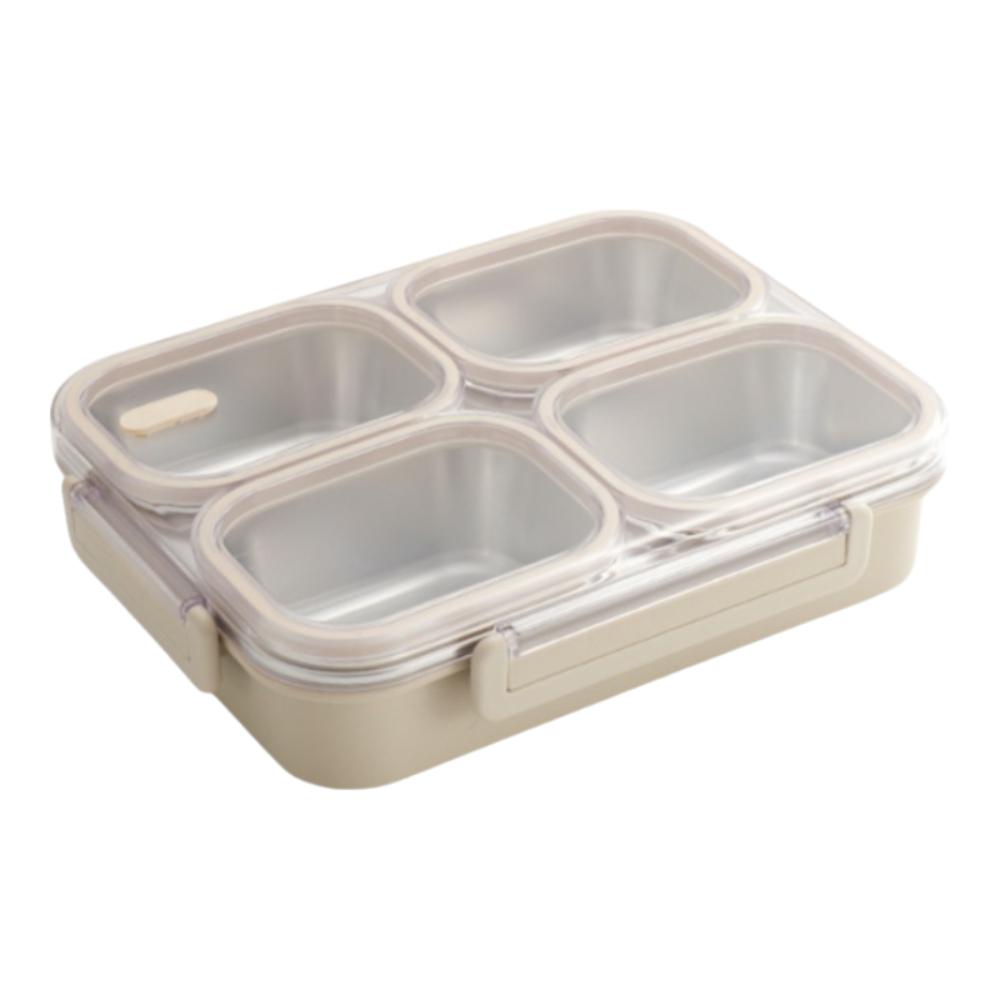 Stainless Steel Lunch Box Divided Food Storage Box Portable Bento Box  Student/Woker