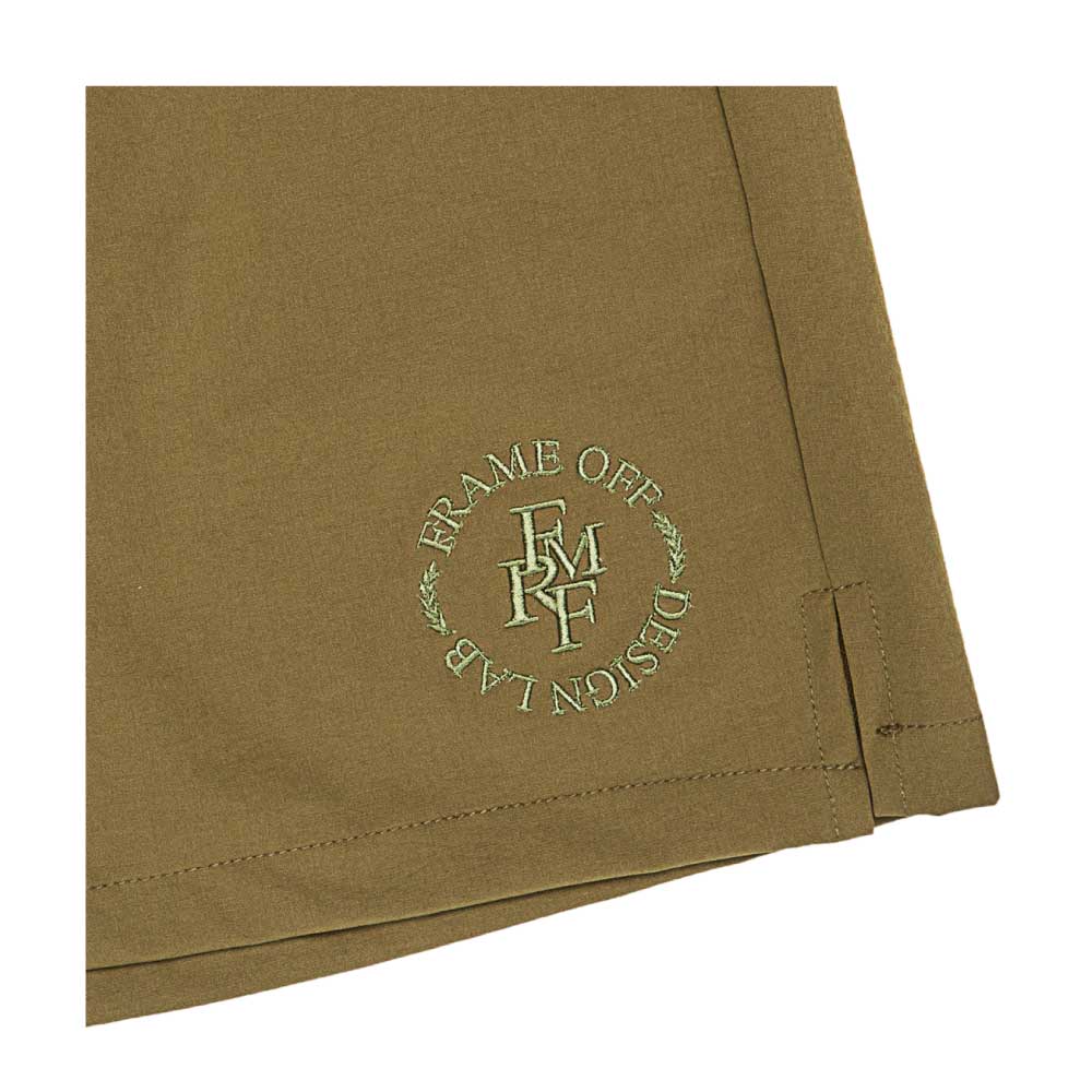 FRAME OFF Circle Logo Swim Shorts_Khaki