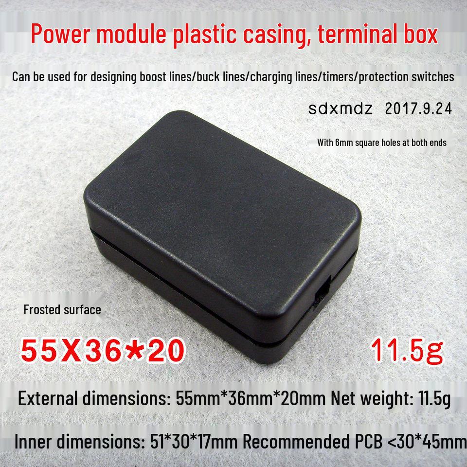 

55x36x20 Plastic Junction Box for DIY Line Modifications OD4.1 Black Cable Sleeve
