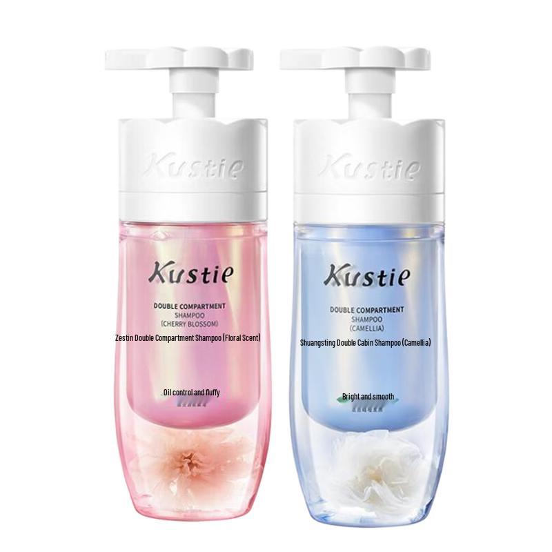 Kustie Oil Control & Moisturizing Dual-Chamber Shampoo Set