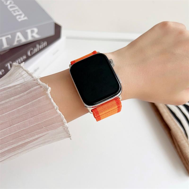 Nylonový řemínek pro Apple Watch 45mm 44mm 40mm 49mm 41mm 42mm 38mm řemínek náramek pásek Correa iWatch Series 4 5 6 Se 7 8 9 ultra Ultra2