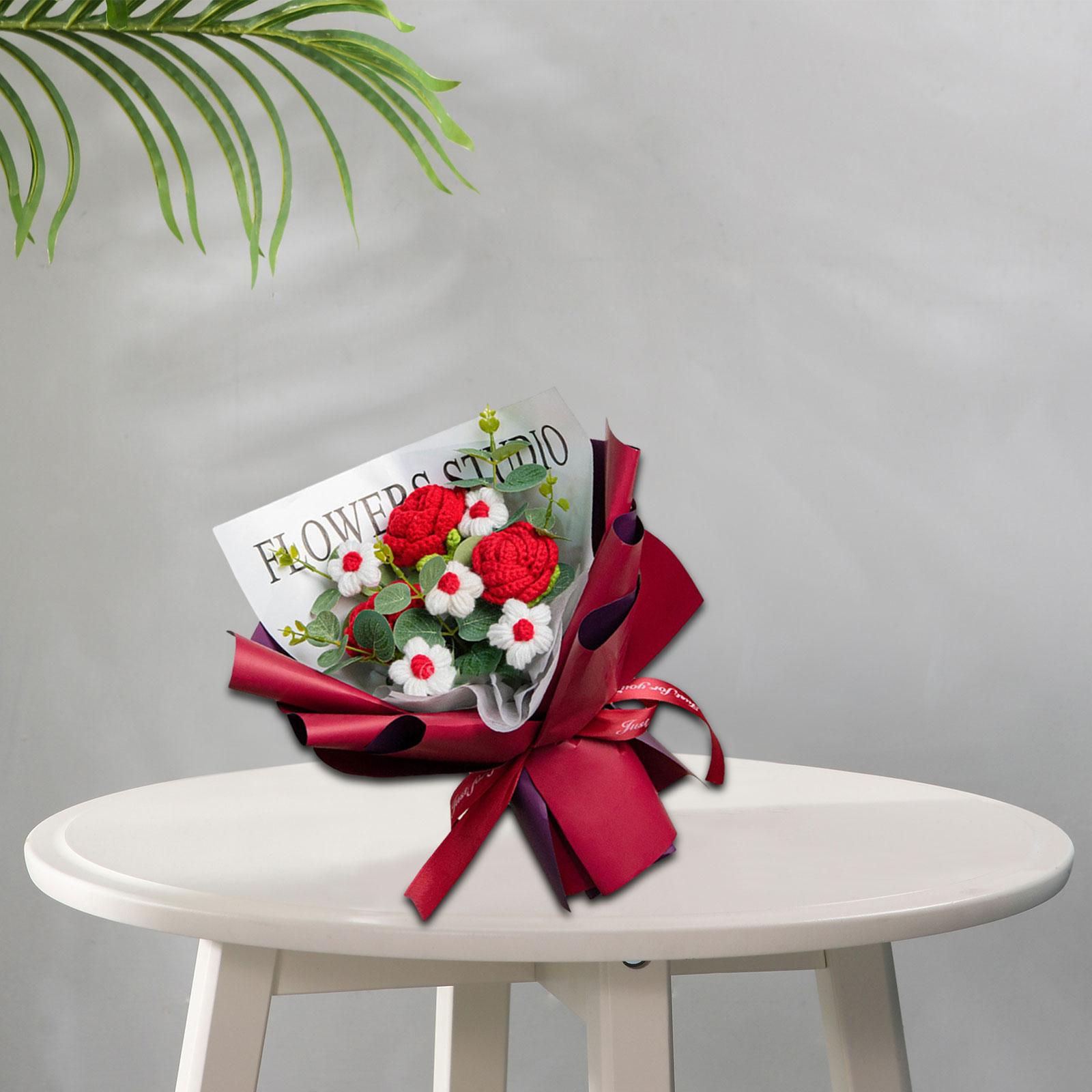 Crochet Artificial Flower Bouquet Knitting Crochet Flower Bouquet Flower Arrangements