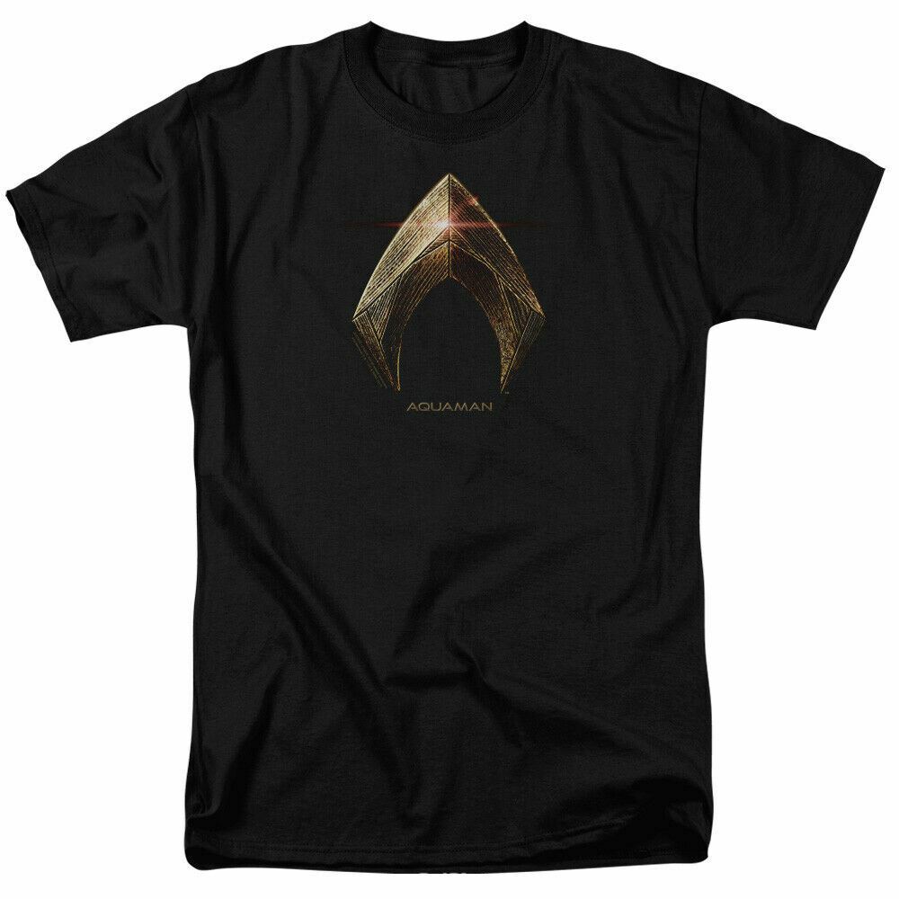 Justice League Aquaman Logo T Shirt Licensed Comic Book Movie Tee New Black XXXL