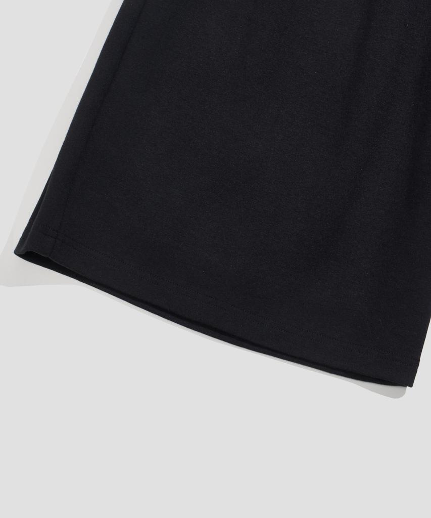 AGOD Side Tuck Sweat Bermuda Pants [Black]