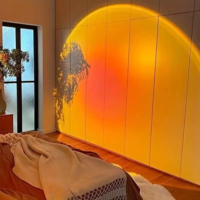 1x USB Sunset Lamp LED Rainbow Neon Night Light Projector Photography Wall Atmosphere Lighting for Bedroom Home Room Decor Gift