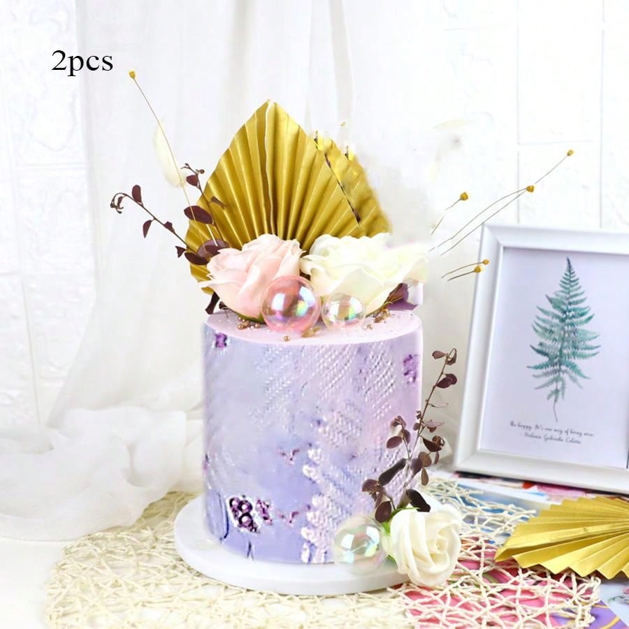 Listová dekorace na dort Šťastné narozeniny Palmový list Dekorace na dort Svatba Pečení Dezertní stůl Dárky na párty