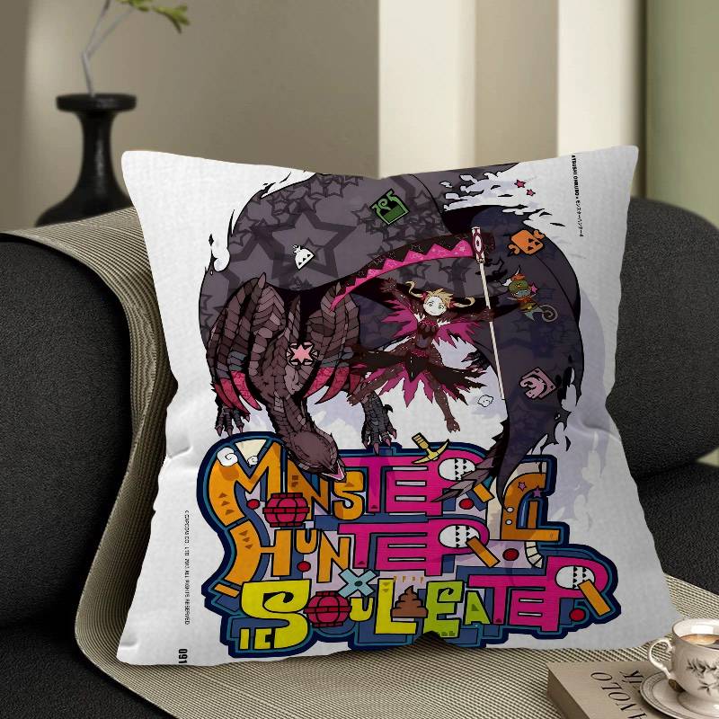

S-Soul E-Eater Cushion Cover Pillow Cover Decor Pillowcase Printed Cushion Case for Couch 12x12Inch