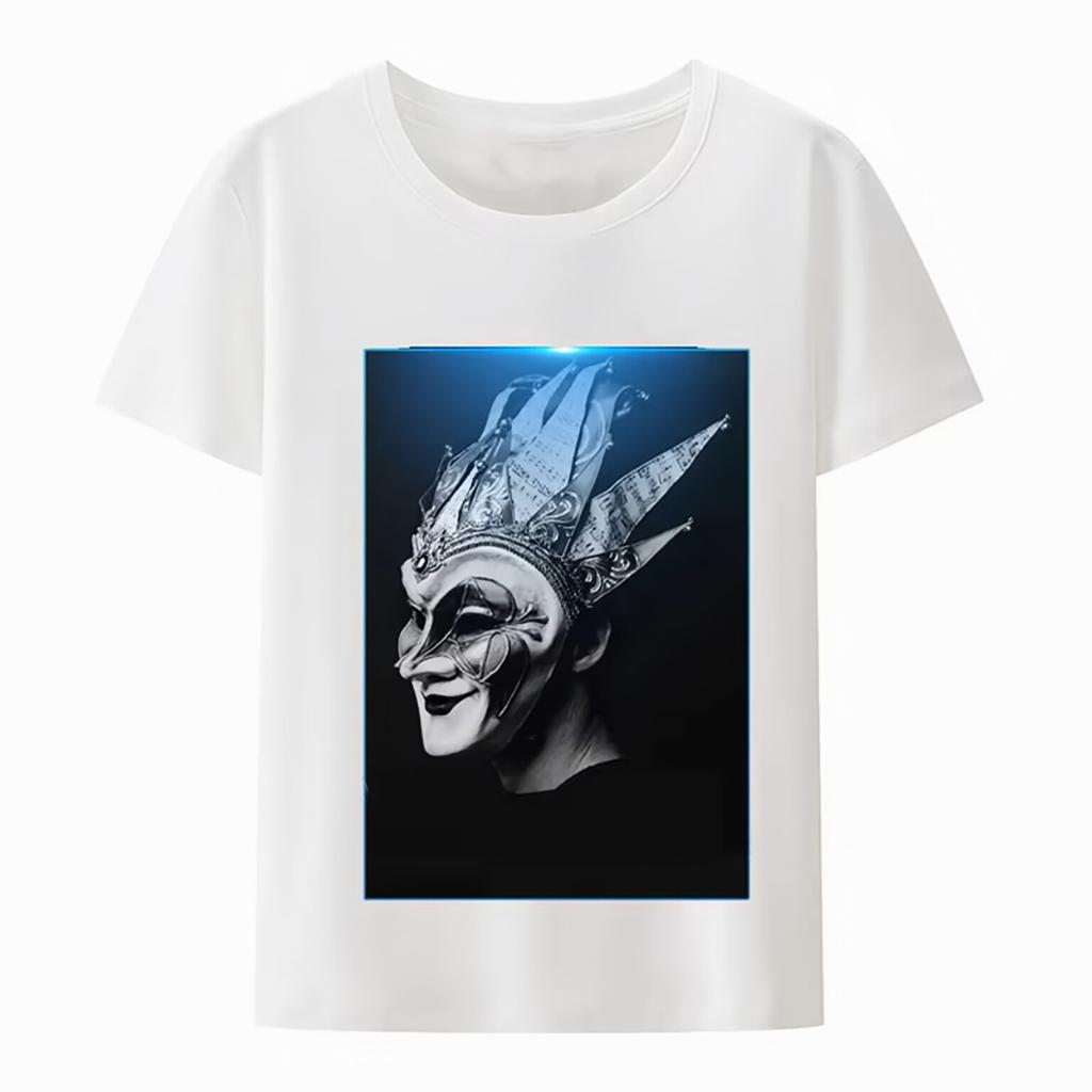 Lässiges Boris Brejcha DJ Masken T-Shirt Cooles Kurzes Herren Damen T-Shirt Männlich Hip-Hop Sommermode Hipster Ärmel Top