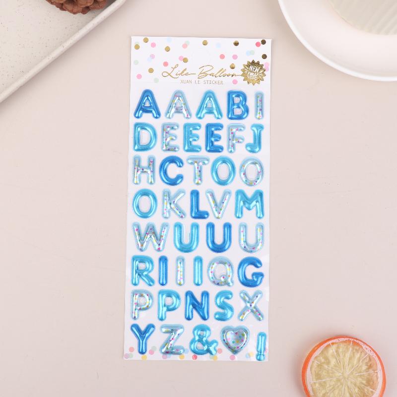 3D Gold Coil Shiny Number Alphabet Stickers For Scrapbook Decals Phone Case Personalized Decoration Crafts