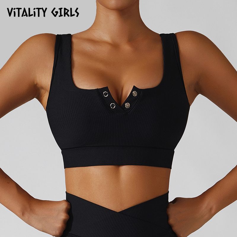 

Yoga Thread Running Bra Opening Sports Intimates L Black